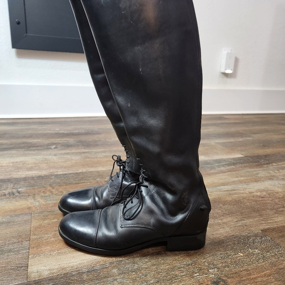 Ariat Heritage II Field Tall Black Riding Boot Zip Style 55001 Size 7.5 *Damaged - Picture 10 of 16